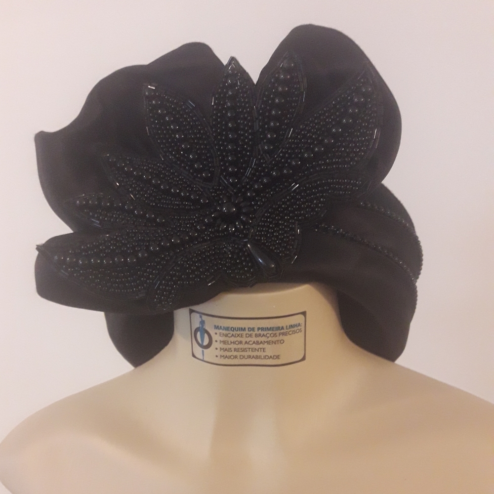 100% Wool Felt Black Hat Church Derby Dressy